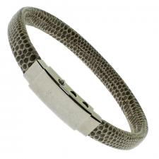 Snakeskin Pattern Bracelet with Stainless Steel Clasp