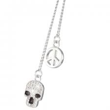 Skull Peace Sign Necklace