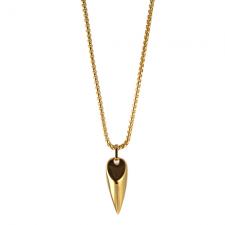 Stainless Steel Gold Pvd Dagger Pendant w/ Chain