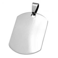 21x36mm - Stainless Steel Dog Tag Pendant