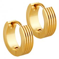 Gold Color Stainless Steel Huggie Earrings