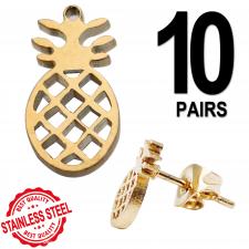 Stainless Steel Stud Pineapple Earrings