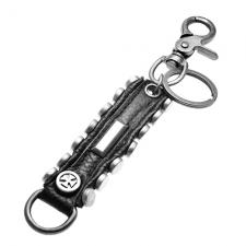 Key Chain with Leather and Maltese Cross