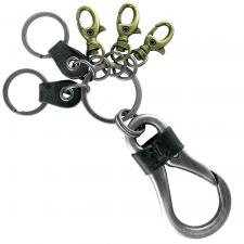 Stainless Steel W/ Leather Accent Key Holder