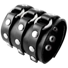 Wide Black Cuff Wristband Leather Bracelet