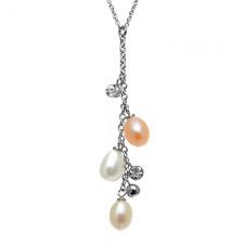 Pearl Necklace In Stainless Steel