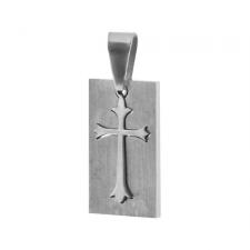 Two Part Stainless Steel Cross Pendant