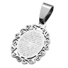 Ornamented Charm with Padre Nuestro Prayer 