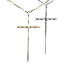 Wholesale Medium Jeweled Cross Necklace