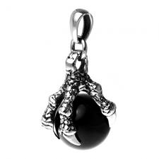 Claw Holding Black Marble Pendant