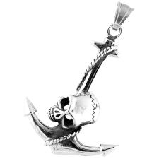 Stainless Steel Anchor and Skull Pendant