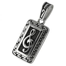Stainless Steel Pendant With Music Note Design