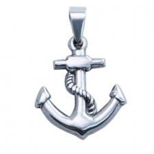 Stainless Steel Anchor Pendant in Silver