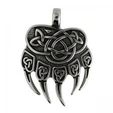 Stainless Steel Celtic Bear Claw Pendant
