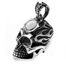 Skull on Flames pendant