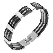 Rubber and Stainless Steel Bracelet