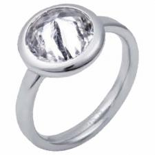 Stainless Steel Ring With Center CZ Stone