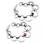 Circular Stainless Steel Bracelet with Optional Enamel Accent