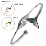 Stainless Steel Whale Tail Bangle