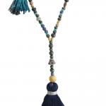 Colorful Blue Bead Buddha Necklace