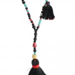 Colorful Black Bead Buddha Necklace