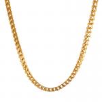 gold franco Cuban link necklace