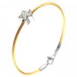 Cable Wire Bracelet with Mother of Pearl Star Charm