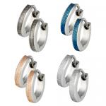 Stainless Steel Earrings With Sandblast Texture