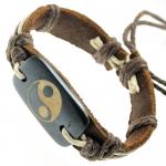 Ying Yang Leather Bracelet