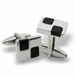 Stainless Steel cufflinks with black PVD