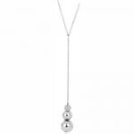 Stainless Steel Necklace with Foiled CZ Bead