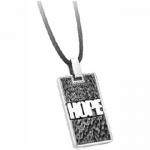 Stainless Steel Pendant with Black PVD and HOPE Inscription