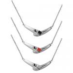Modern Stainless Steel Necklace with Optional Enamel Accent