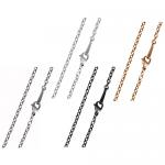 Stainless Steel / PVD Coated Necklace With Extension Piece - 2mm Wide