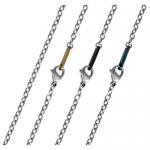 Stainless Steel Necklace With PVD Coated Extension End Piece - 2mm Wide