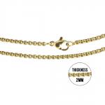 Stainless Steel Gold PVD Rolo Chain 