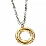 Rose Gold PVD Circular Pendant With Design-- Certain Lady Collection