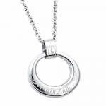 Stainless Steel Circular Pendant With Cute Design On The Bail Of Pendant--- Certain Lady Collection