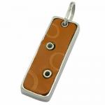 Stainless steel leather pendant