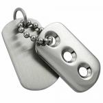 Matte and Shiny Stainless Steel Dog Tag Pendant