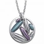 Circular Stainless Steel Pendant With Muticolor Epoxy