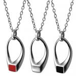 Modern Stainless Steel Pendant With Optional Enamel Accent