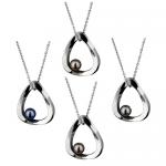Stainless Steel Pendant With Ornamental Pearl Design