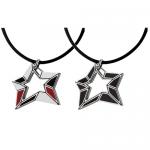 Stainless Steel Star Pendant With Cut Star In Center