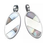 Stainless Steel Pendant With Mother-of-Pearl