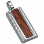 Stainless Steel Pendant with Wood