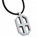 Tungsten Pendant with Leather necklace