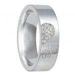Stainless Steel Ring for Woman with Cubic Zirconia