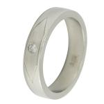 Stainless Steel Ring with Diamond