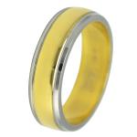 stainless steel and gold plated ring